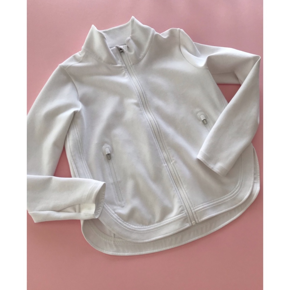 Athleta Interval Zip up Jacket White S